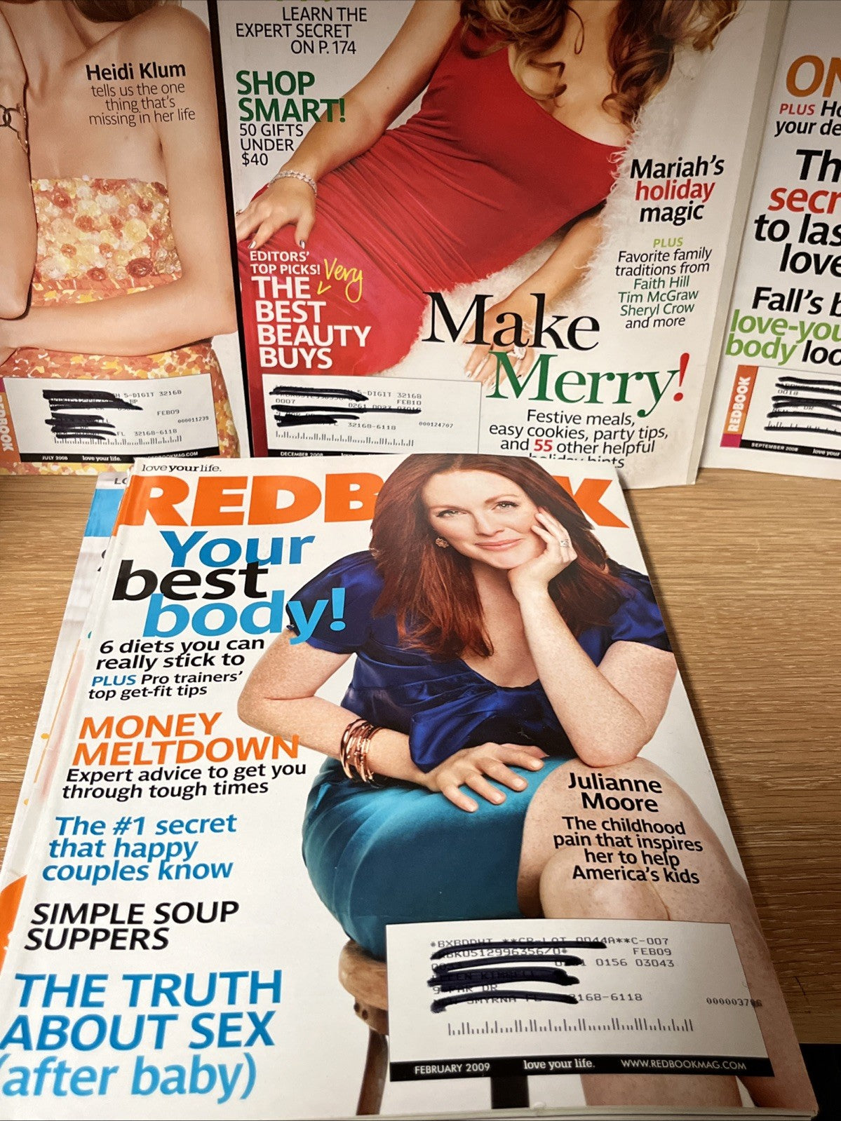 REDBOOK MAGAZINE Love Your Life Lot of 7 2007 - 2009 Mariah, Heidi, Trisha