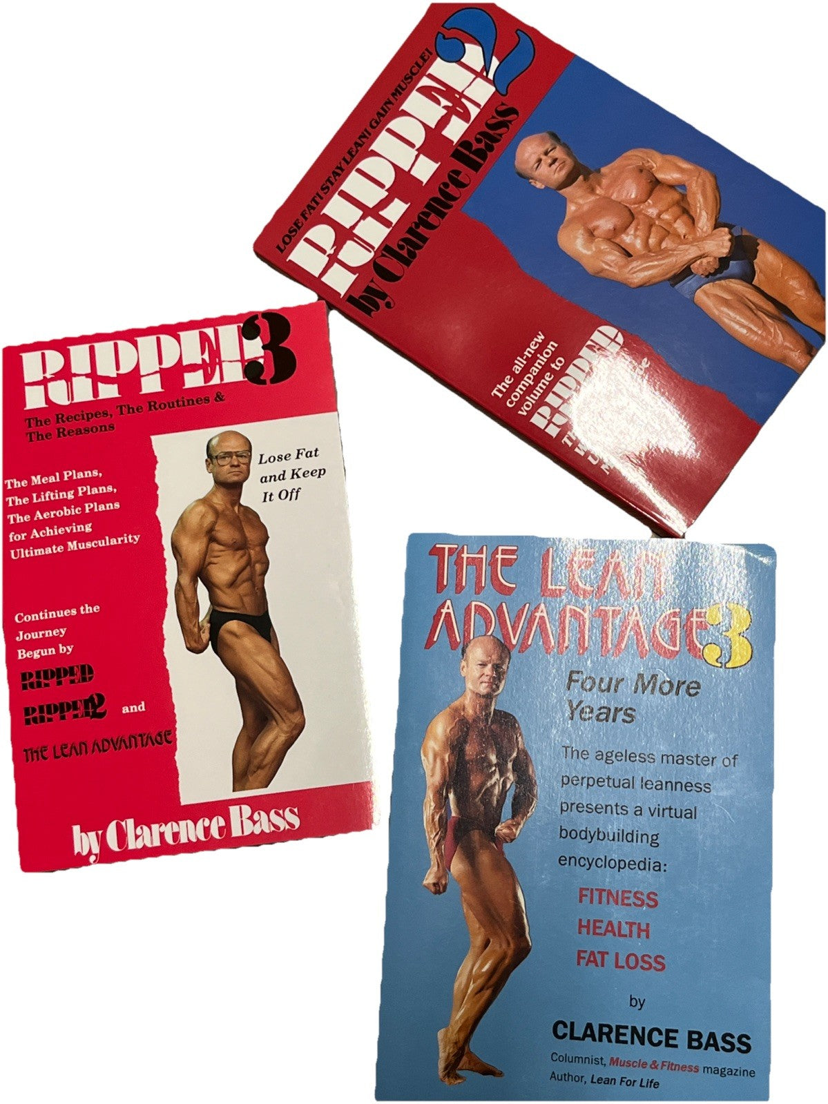 Clarence Bass Book Lot 3 RIPPED 2 &3: The Lean Advantage 3
