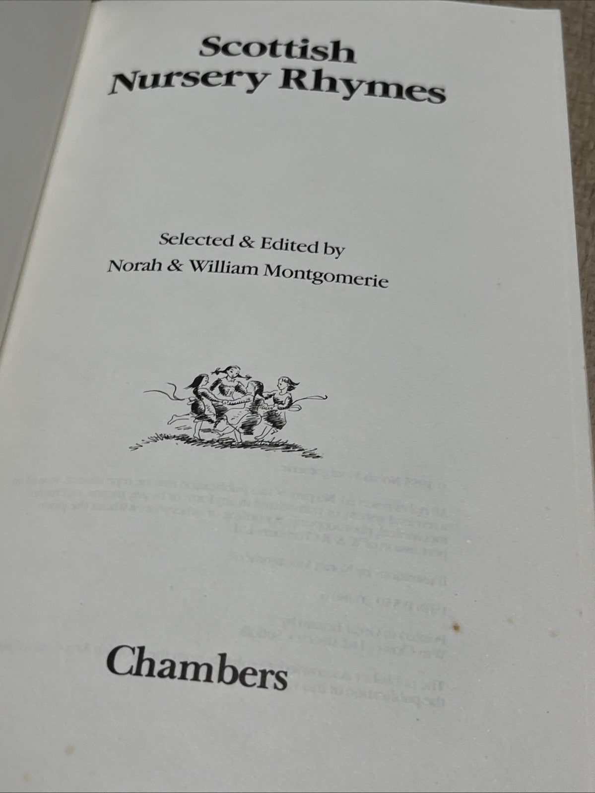 Scottish Nursery Rhymes Chambers 1987 Hardcover Montgomerie 