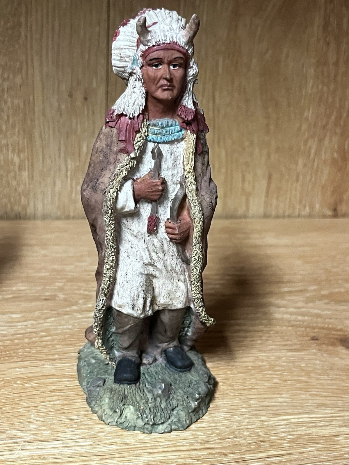 Native American India Family Figurine Details Decoration,hand paint 3 In Lot