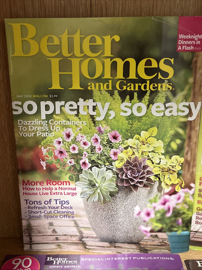 Vtg Lot of 7 Issues Better Homes and Gardens Magazines 1970s/80s Crafts Recipes