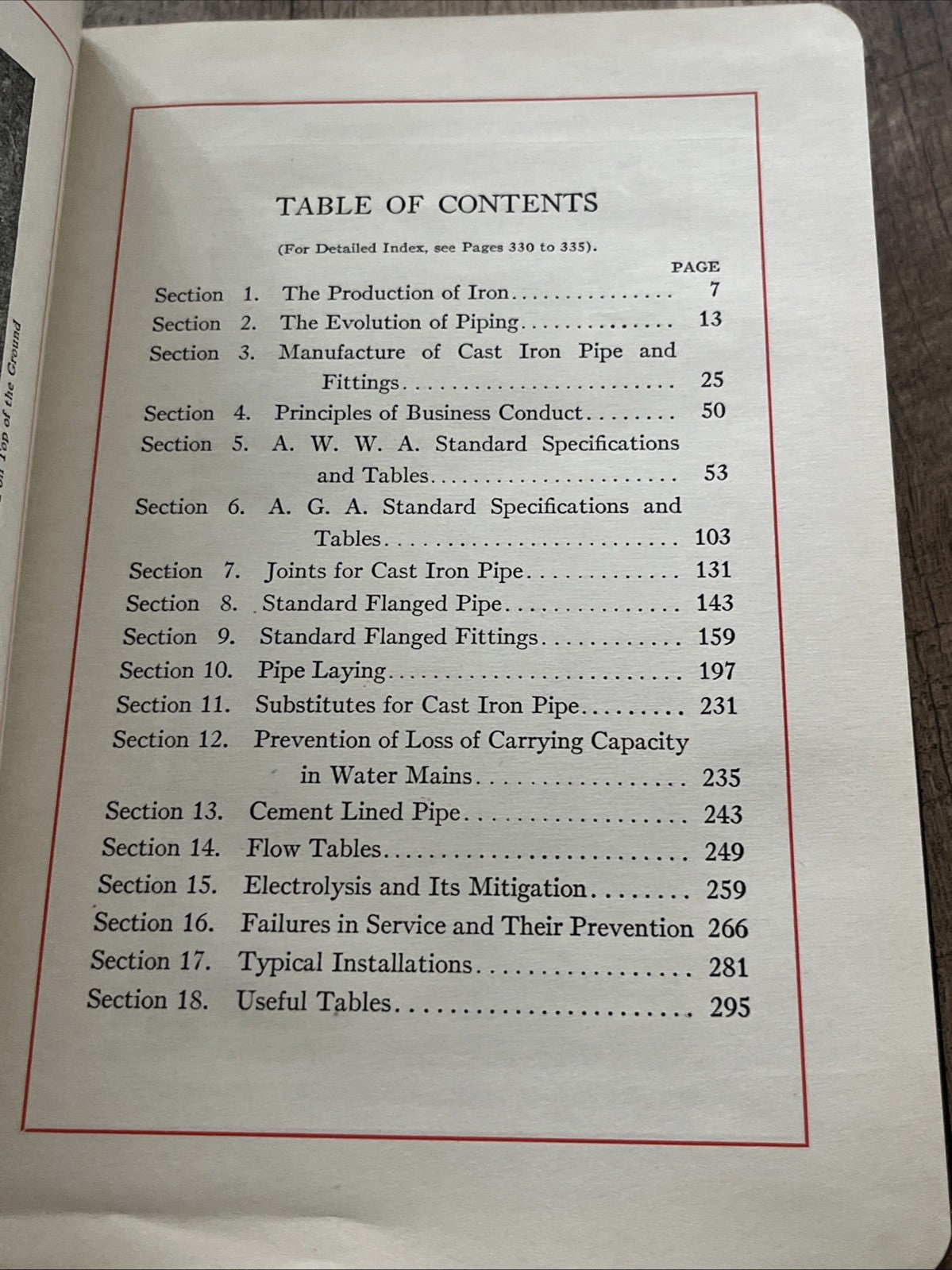 Handbook of Cast Iron Pipe For Water,Gas. Steam.Air. Chemicals $ Abrasives 1927