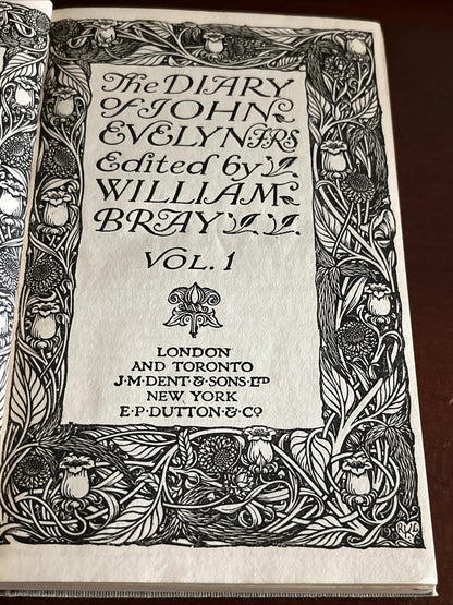 The Diary of John Evelyn F.R.S., edited by William Bray. 1930