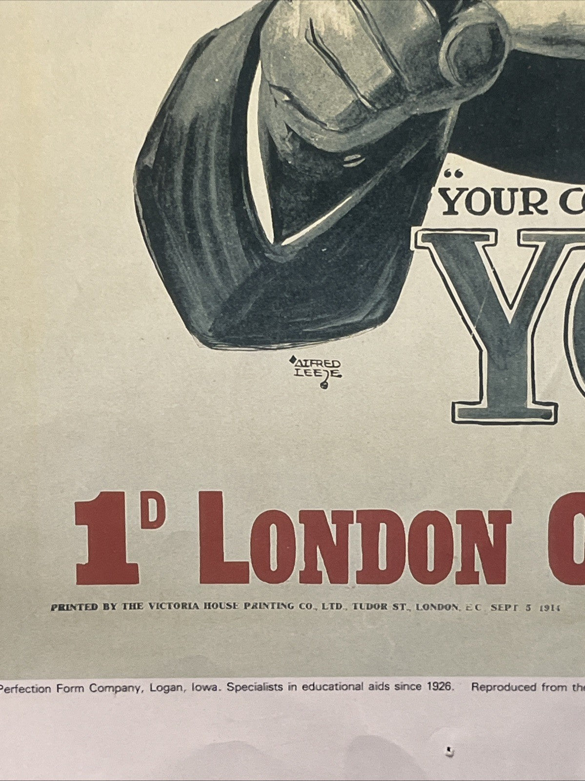 Vintage WW2 Propaganda Poster Print - London Opinion - Your Country Needs You