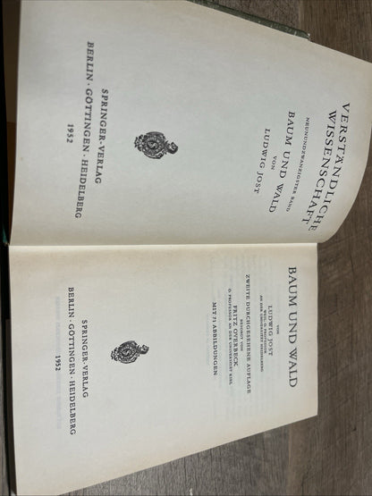 Verstandliche Wissenschaft L. Jost. F. Overbeck Baum Und Wald 1952