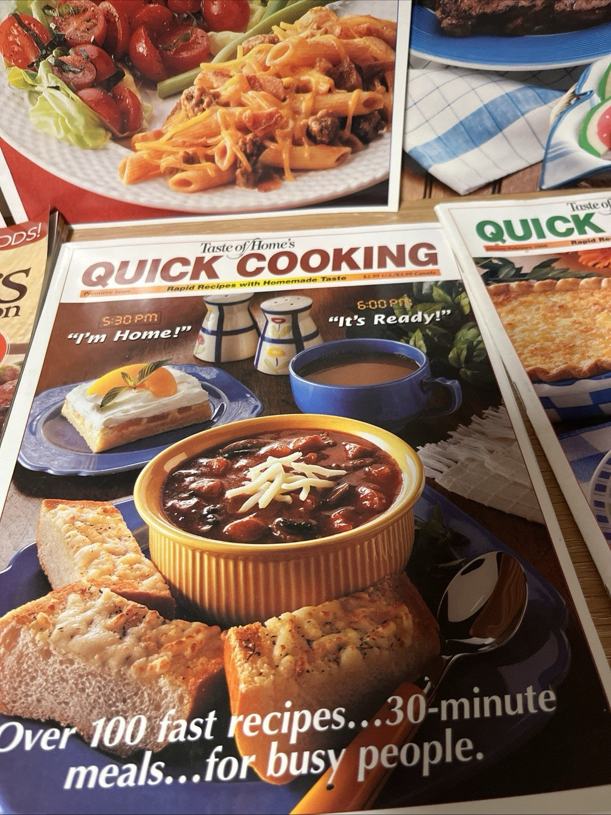 Lot of 4 Taste of Home Quick Cooking & Eating Well Magazine Back Issues