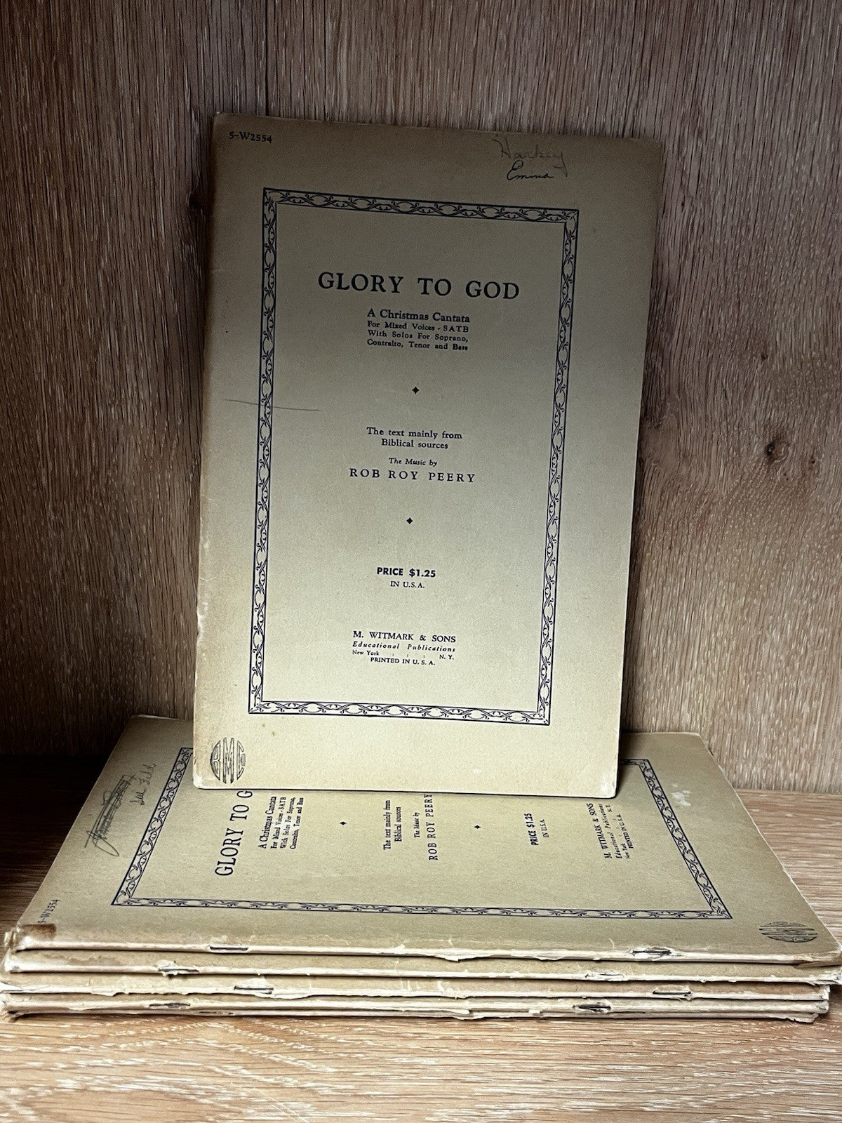 Lot Of 9 Glory To God ; A Christmas Cantata For Mixed Voices, SATB..M.Sheet 1931