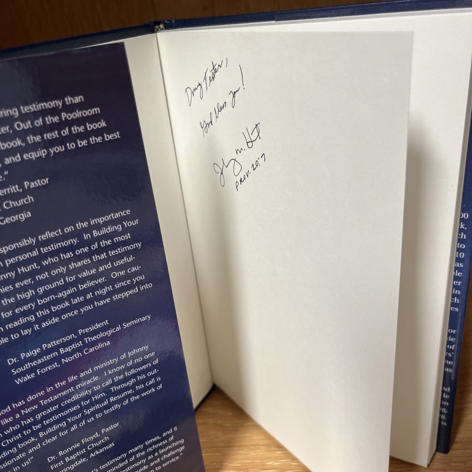 Building Your Spiritual Resume Signed Copy by Johnny M. Hunt