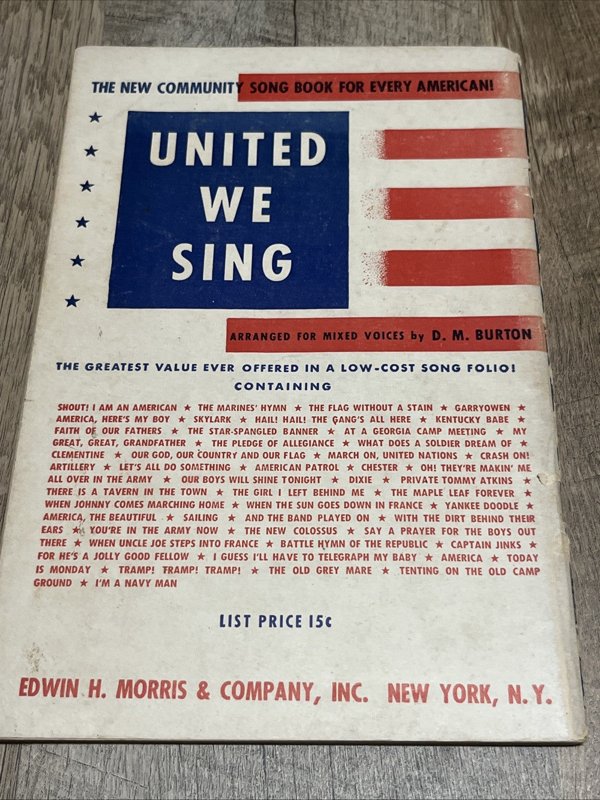 The American Woman’s Victory Song Book On Wings of Song by William Stickles 1943