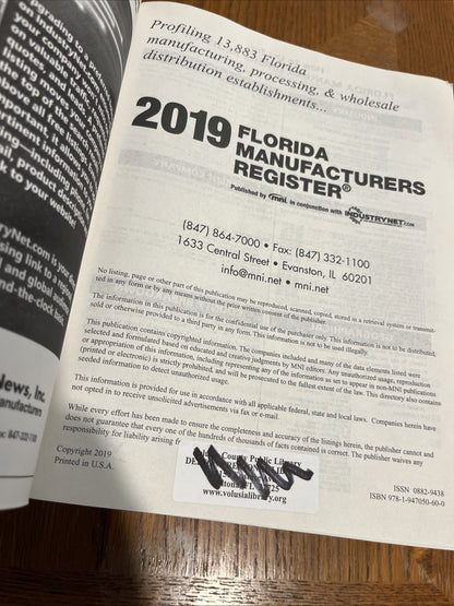 2019 Florida Manufacturers Register Mni