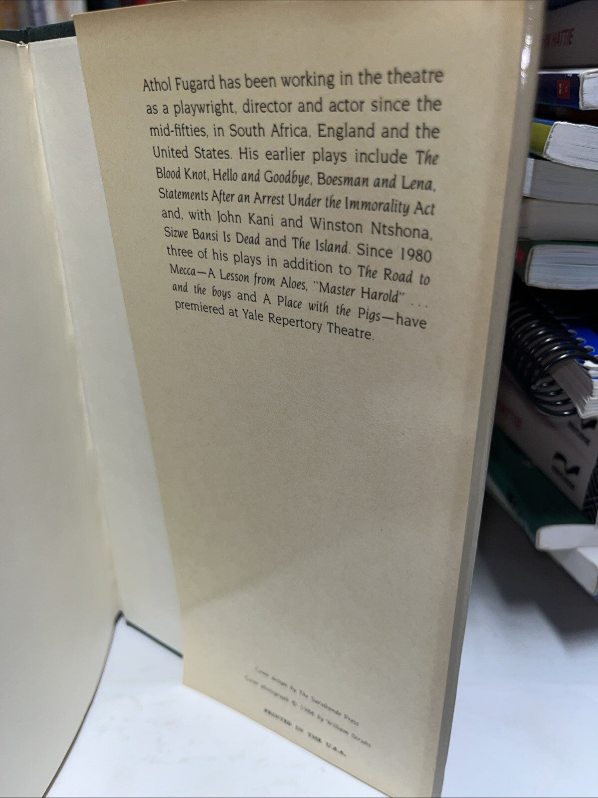 Athol Fugard Yvonne Bryceland The Road To Mecca, 1988 HC