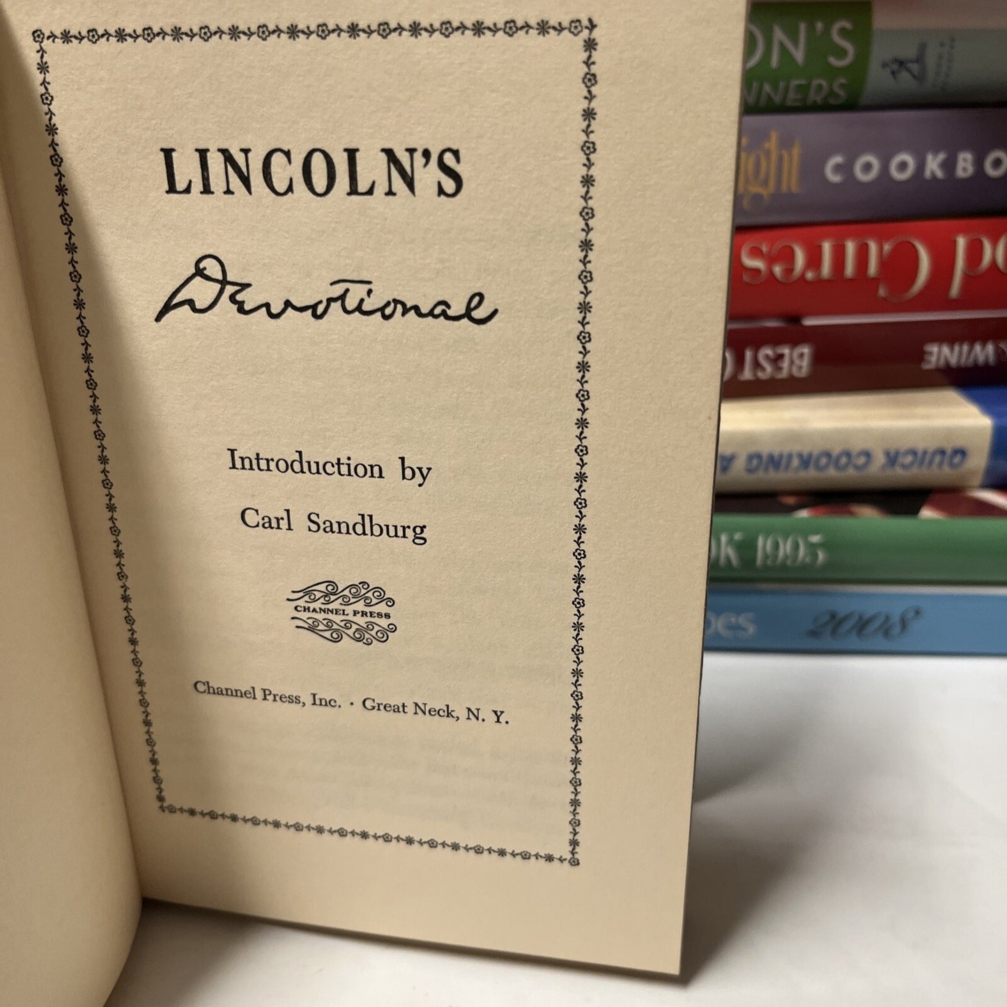 Vintage Lincoln's Devotional Channel Press, Inc., First Edition 1957 HC