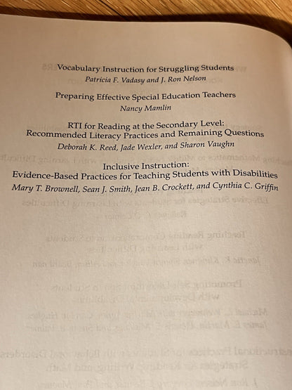 Inclusive Instruction: Evidence-Based Practices for Teaching Students.*LIKE NEW*