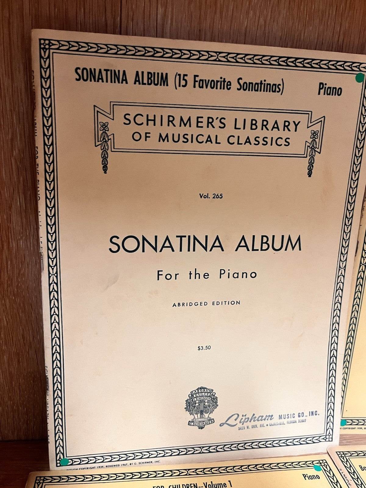 Bela Bartok Mikrokosmos Piano Solo & Schemer’s Llibrary Musical Classics Lot 5