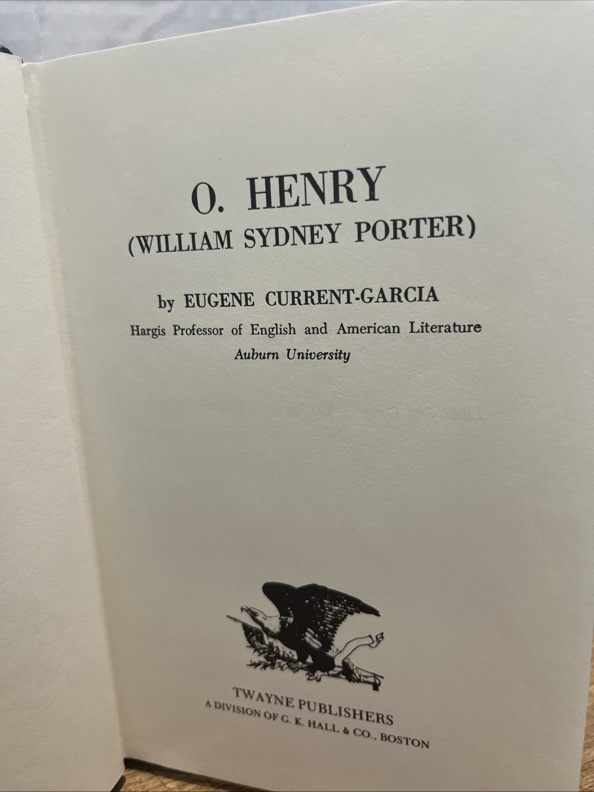 O. Henry ( William Sydney Porter) by Eugene Current-Garcia (1965, Hardcover)VG+