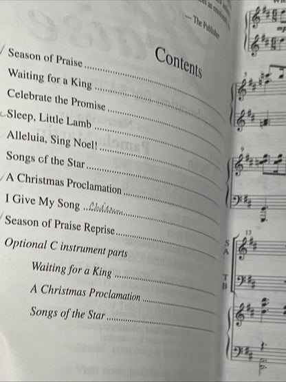 Lot 2 Season of Praise A Christmas Celebration for SATB Choir Martin Music Book