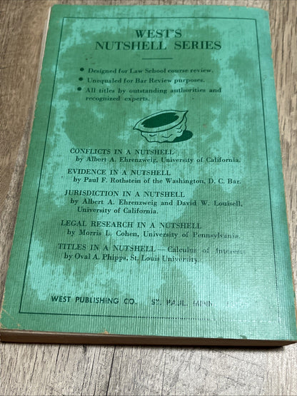 VTG EVIDENCE IN A NUTSHELL PAPERBACK BOOK PAUL ROTHSTEIN 1970 WEST PUBLISHING