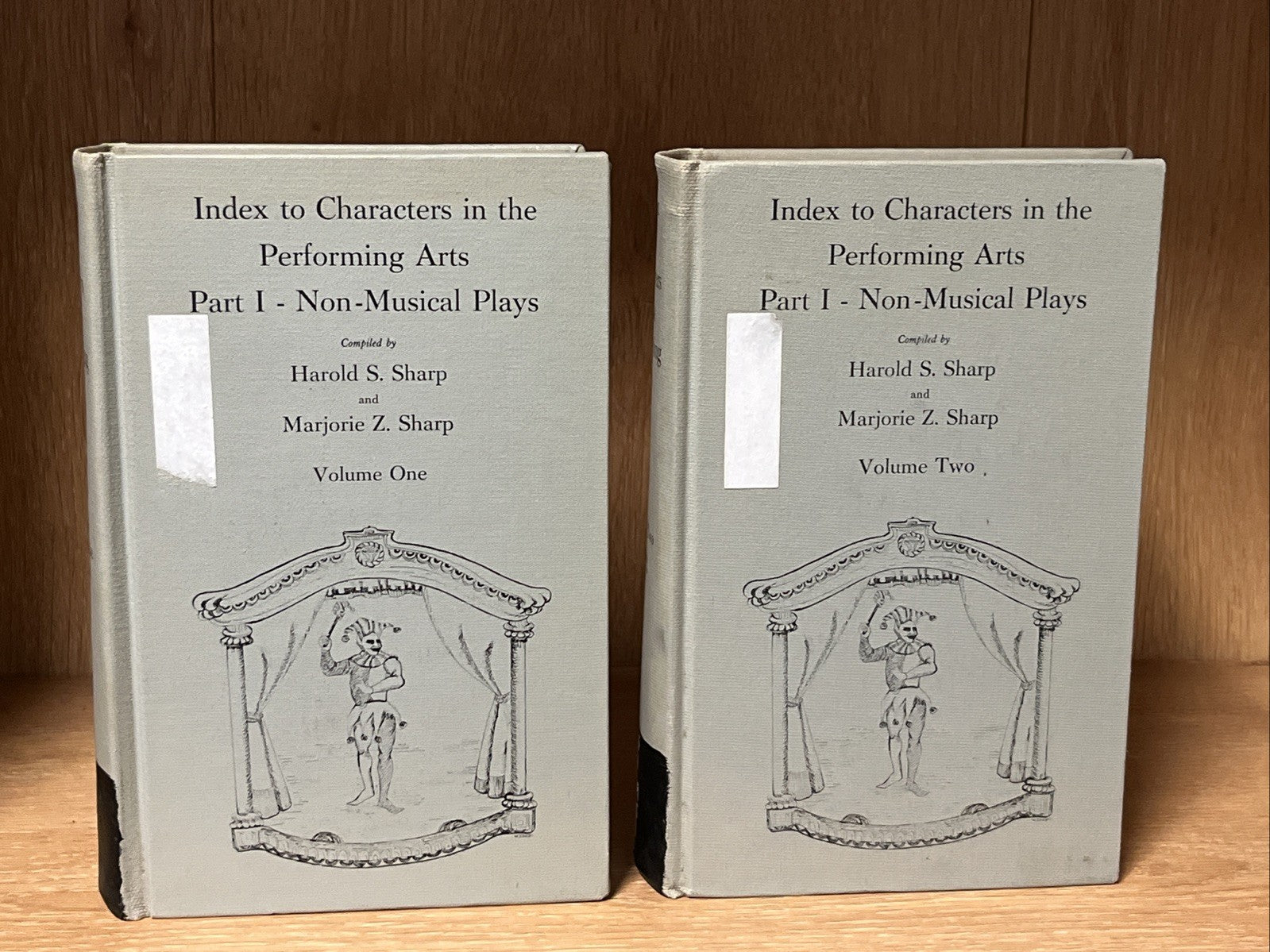 Index to Characters in the Performing Arts Vol 1 - 2 HAROLD S sharp, MARJORIE Z