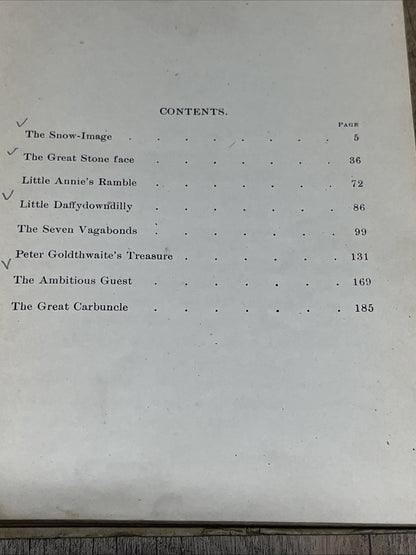 Nathaniel Hawthorne TWICE-TOLD TALES Salem Ed. 1800s Educational Pub Company