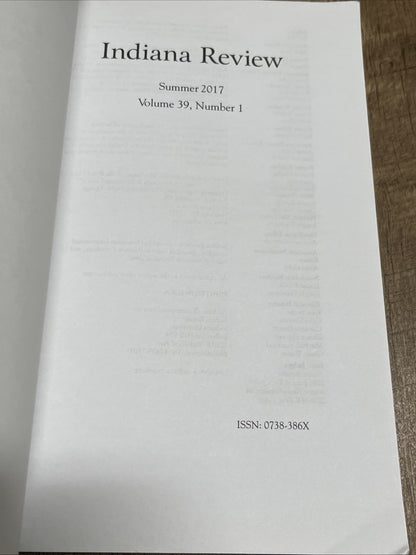 Indiana Review, Volume 39, Number 1 - Winter 2017