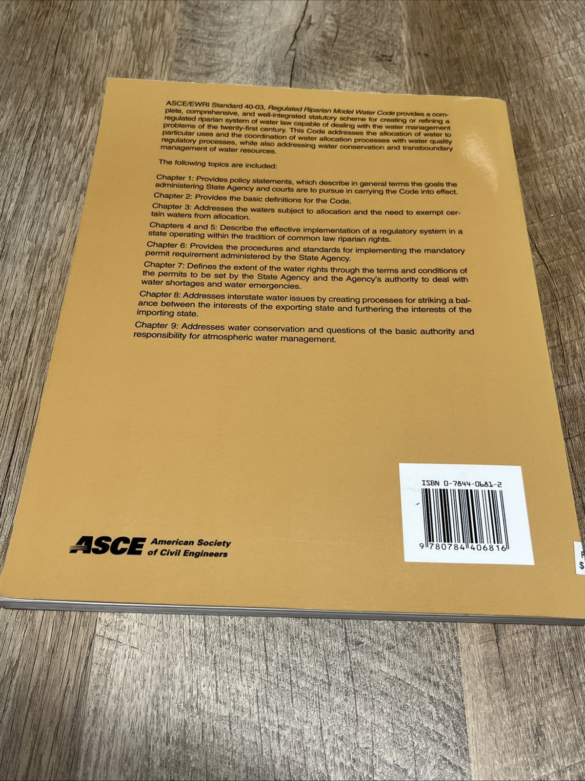 ASCE Standard American Society Of Civil Engineers Regulated Riparian Model Water