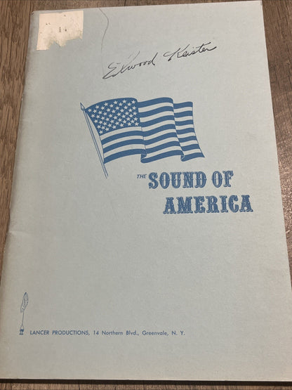 The Sound of America For Mixed Chorus, Narrator, And Piano 1963 Larry Wagner ..