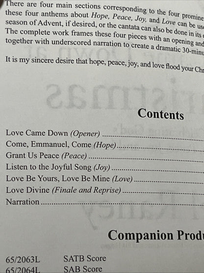 Love Came Down at Christmas - SATB Score with Performance CD SATB