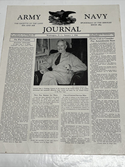 Army & Navy Journal  Washington DC January 1st 1944 ( Vol 81 _No 18 )