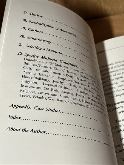 Classical Muhurta, Vedic Electional Astrology 1st Edition Ernst Wilhelm 2003