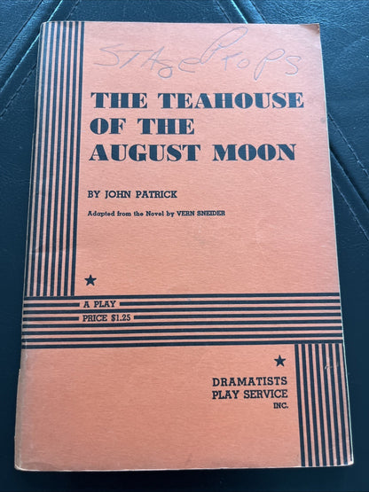 The Teahouse of the August Moon By John Patrick Novel Vern Sneider