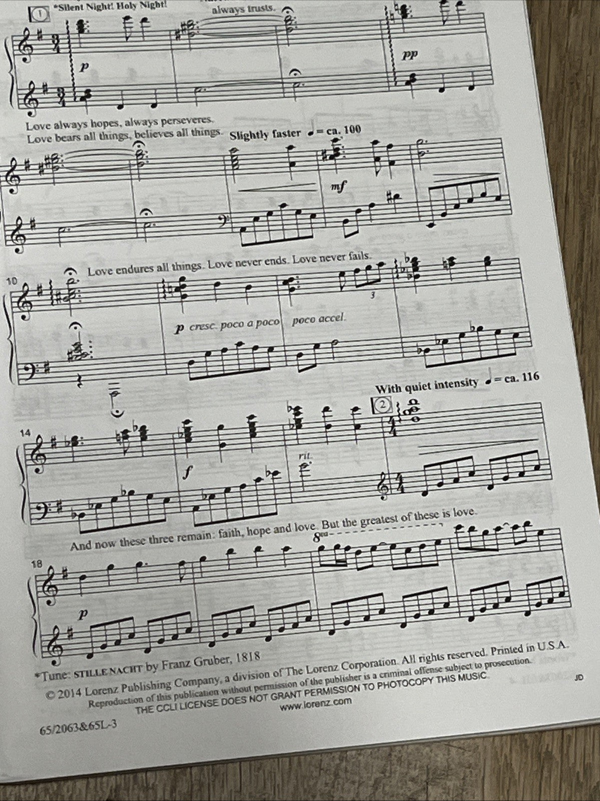 Love Came Down at Christmas - SATB Score with Performance CD