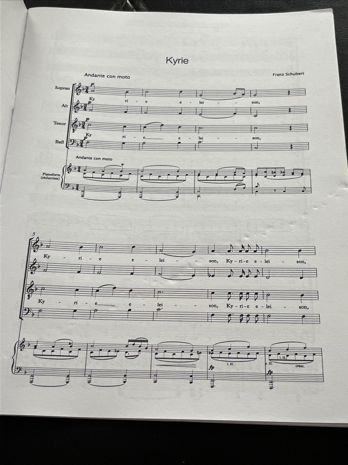 SCHUBERT Messe En Sol Majeur D. 167 Deux Piano  Franz Schubert