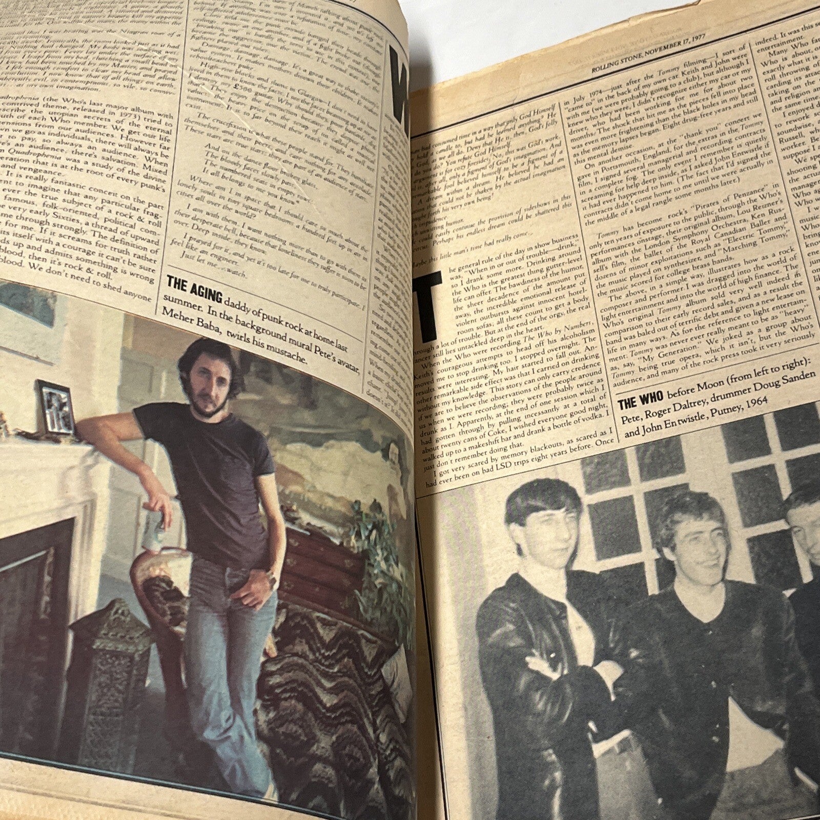 ROLLING STONE MAGAZINE  1977 nov 17 # 252 - THE WHO, RANDY NEWMAN, LEO SAYER 