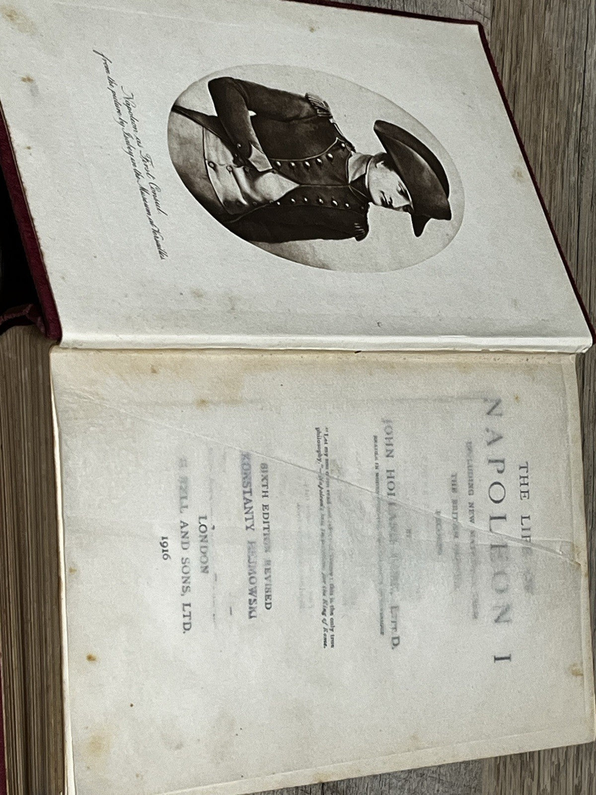 The Life Of Napoleon 1. (1916) Including New Materials..By John Holland Rose