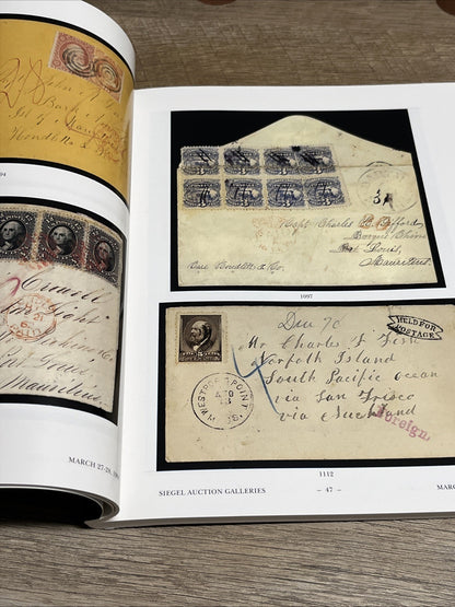 U.S. and Foreign Postal History, R.A. Siegel, N.Y., Sale 774, March 27-28, 1996