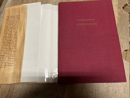 BEITRAGE ZUR DEUTSCHEN KLASSIK WALTER WADEPUHL HEINE-STUDIEN 1956
