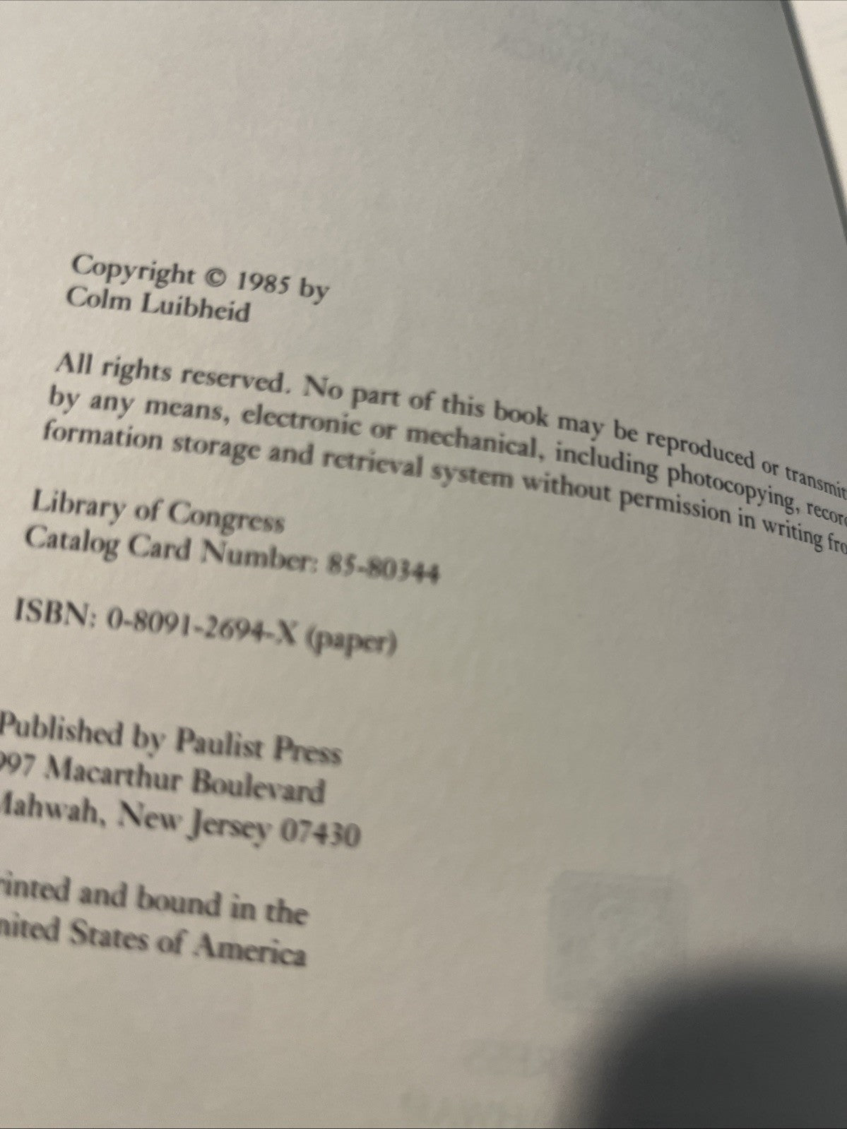 John Cassian: Conferences, Translated And Preface Colm Luibheid (English)