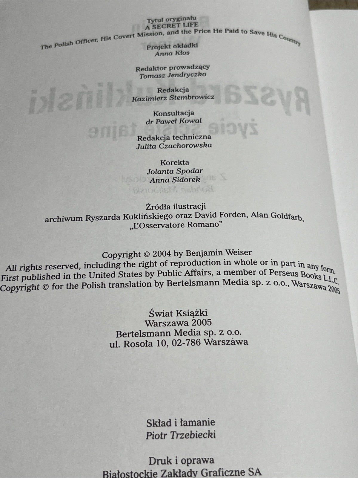 Ryszard Kukliński: życie ściśle tajne Benjamin Weiser