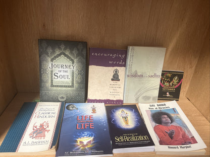 Books on Mysticism & Spirituality, lot of 8, Sadhu, Sai Baba, Hindu Mysticism
