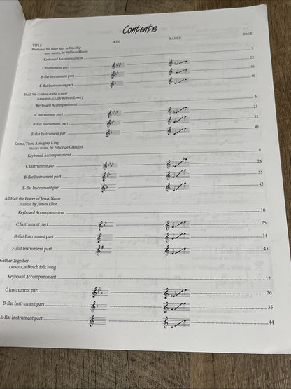 HYMN SETTINGS FOR THE BEGINNING INSTRUMENTALIST CREATIVE ARR FOR C, B & E TREBLE