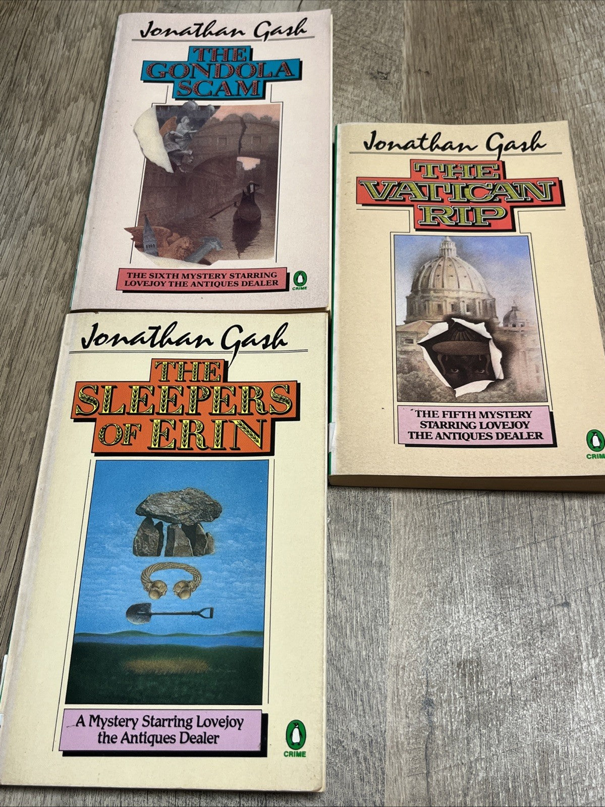 Jonathan Gash books, lot of 3 A Mystery Starring Lovejoy The Antiques Dealer