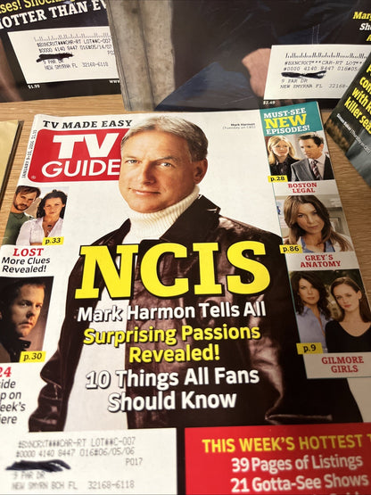 2000'S LOT OF 22 TV GUIDE MAGAZINES 2005 2006 2007  2008 2009 2010 2011