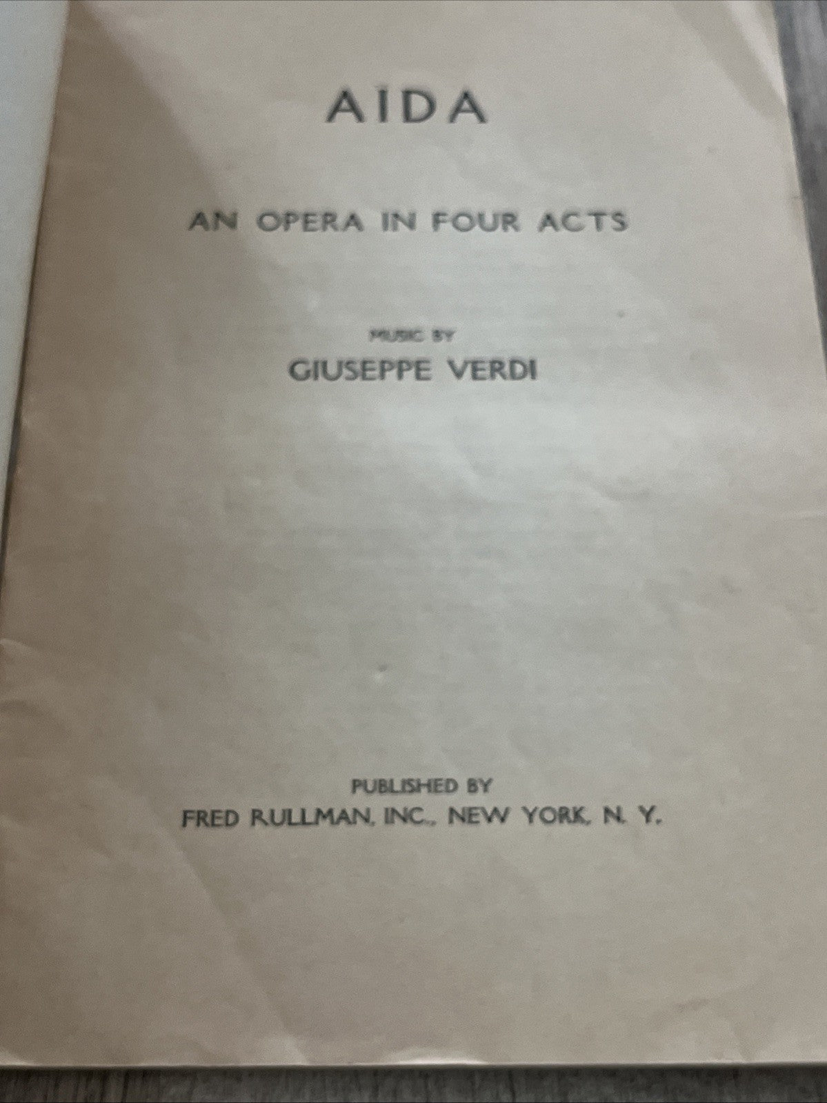 Metropolitan Grand Opera Libretto MANON by Fred Rullman E Johnson
