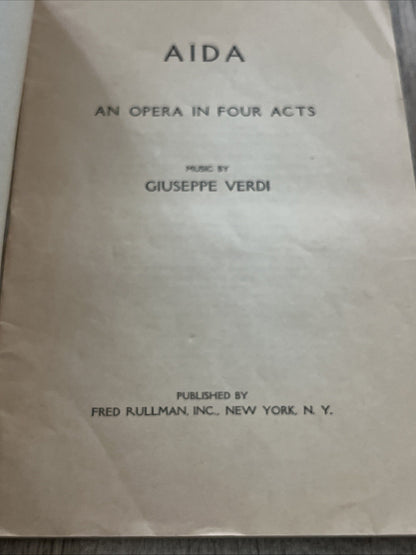 Metropolitan Grand Opera Libretto MANON by Fred Rullman E Johnson