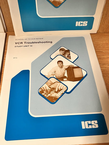 Lot of 13 School of TV and VCR Repair Parts ICS Manuals 1980s