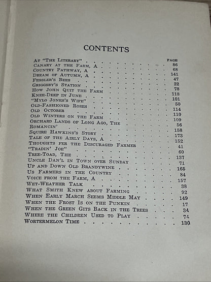 Riley Farm Rhymes Book 1921 James Whitcomb Riley