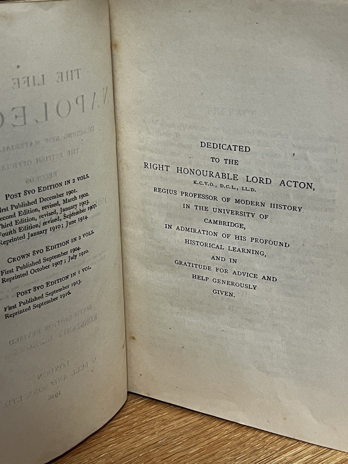 The Life Of Napoleon 1. (1916) Including New Materials..By John Holland Rose