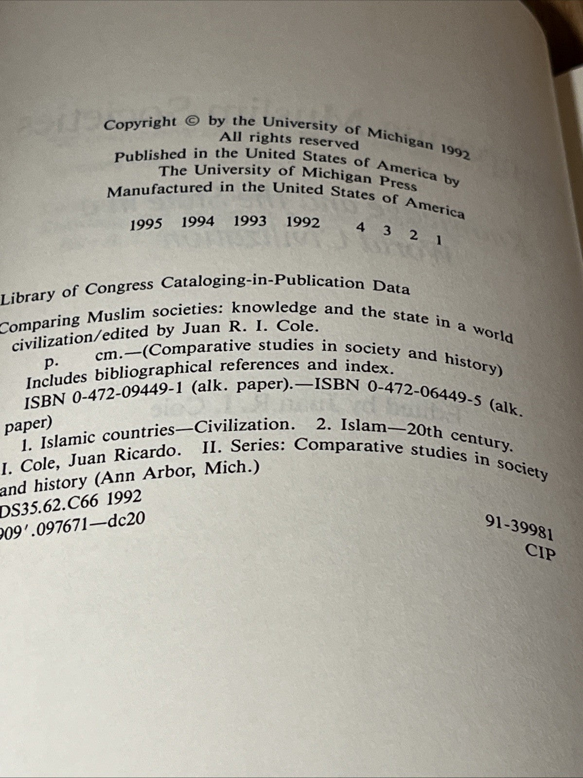 Comparing Muslim Societies: Knowledge and the State in a World Civilization