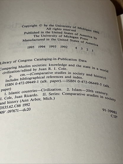 Comparing Muslim Societies: Knowledge and the State in a World Civilization