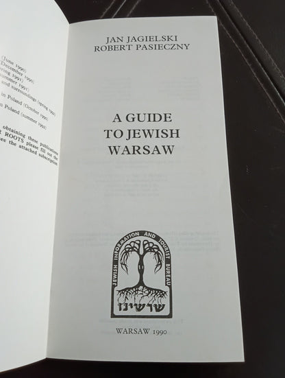 A GUIDE TO JEWISH WARSAW POLAND 1990 Judaica BOOK with MAPS 64 Pages